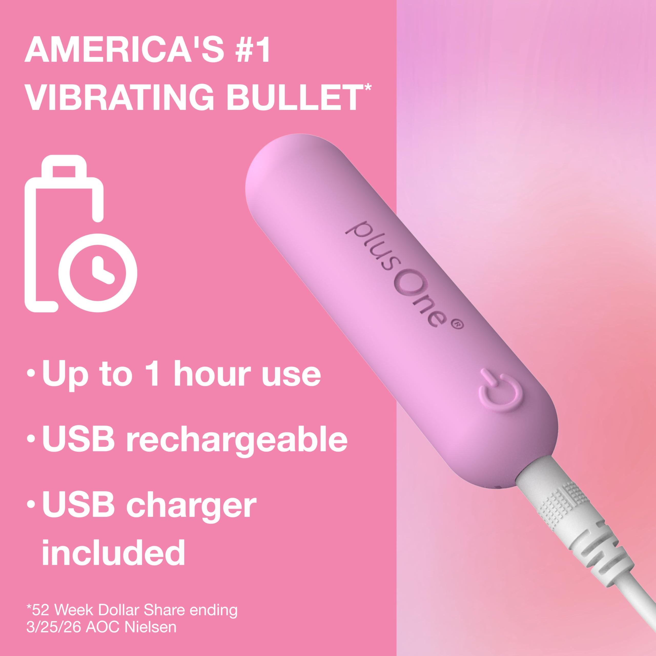 plus one vibrator bullet Lovehoney Power Play Rechargeable Mini Wand Vibrator main image 0