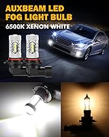 Vista 5 de Auxbeam - Bombilla LED para luces de señal, giro, freno, estacionamiento, trasera, DRL y antiniebla (2 unidades), Blanco