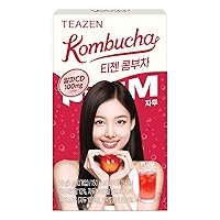 Vista 23 de TEAZEN Té de mango y guayaba y kombucha, mezcla de bebida hidratante, sin azúcar, probióticos vivos y prebióticos, 30 palitos, 5.29 onzas