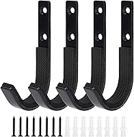 Vista 9 de Soporte de pared para rifles de metal horizontales para colgar y almacenar, soporte para pistola de acero resistente con acolchado suave, almacena