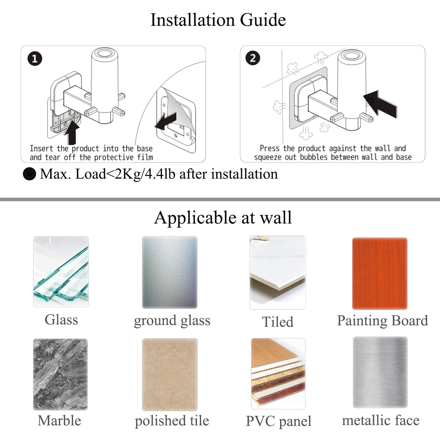 Self Adhesive Toilet Paper Holder No Drilling, White — Amazon image 7