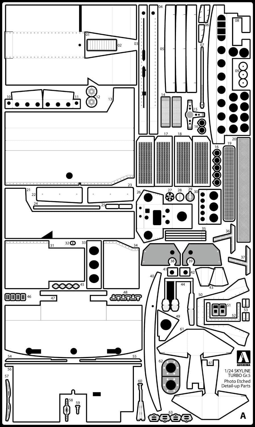 Aoshima 1/24 Scale R30 Skyline Turbo Gr.5 Kyalami-9H-Endurance '82 Sd - Plastic Model Building Kit # 6124