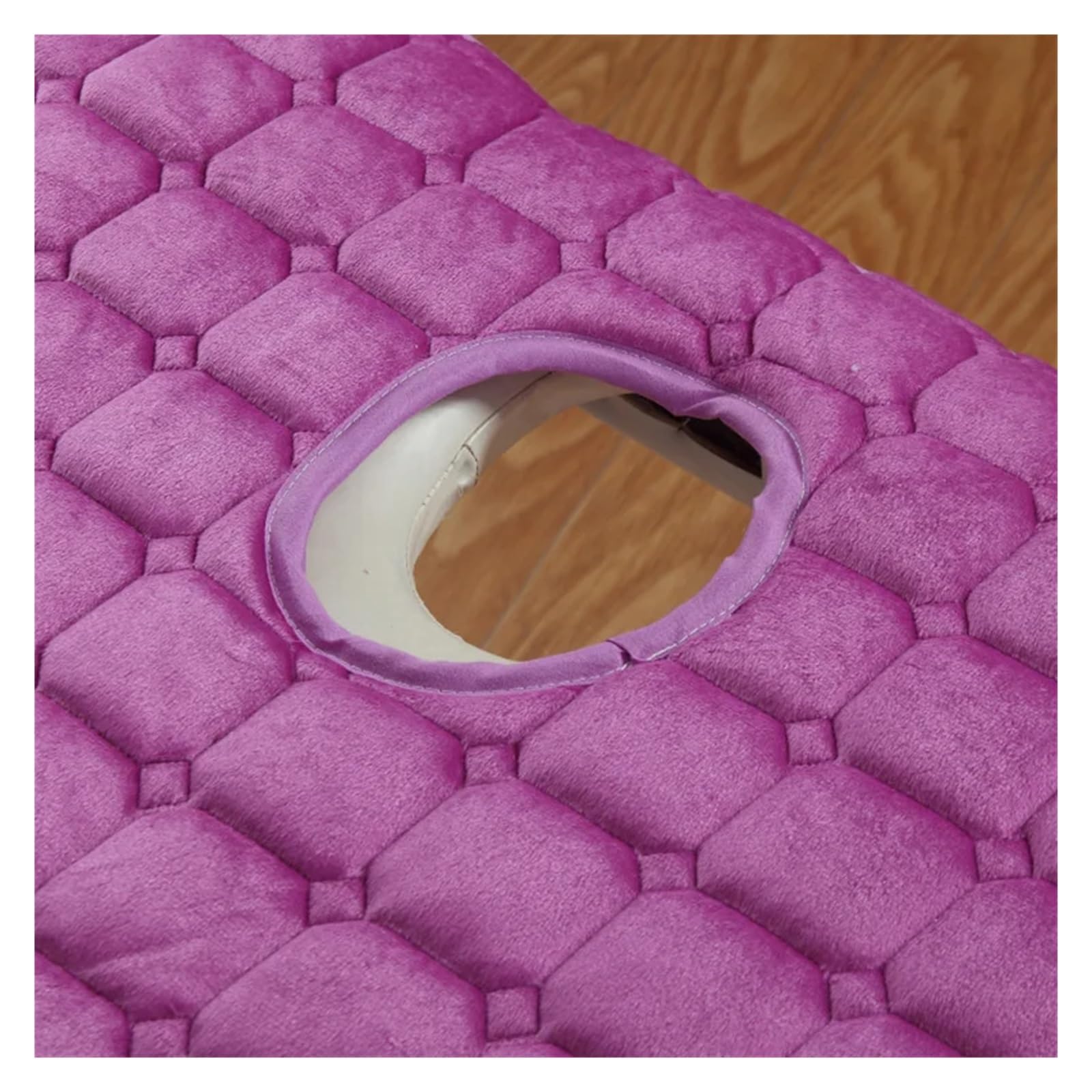 Sabanas Camilla Masaje Colchón de cama grueso antideslizante for salón belleza, mesa barbería, Sábana, banda elástica for masaje SPA, cubierta con/sin agujero(No hole purple,80x190cm)
