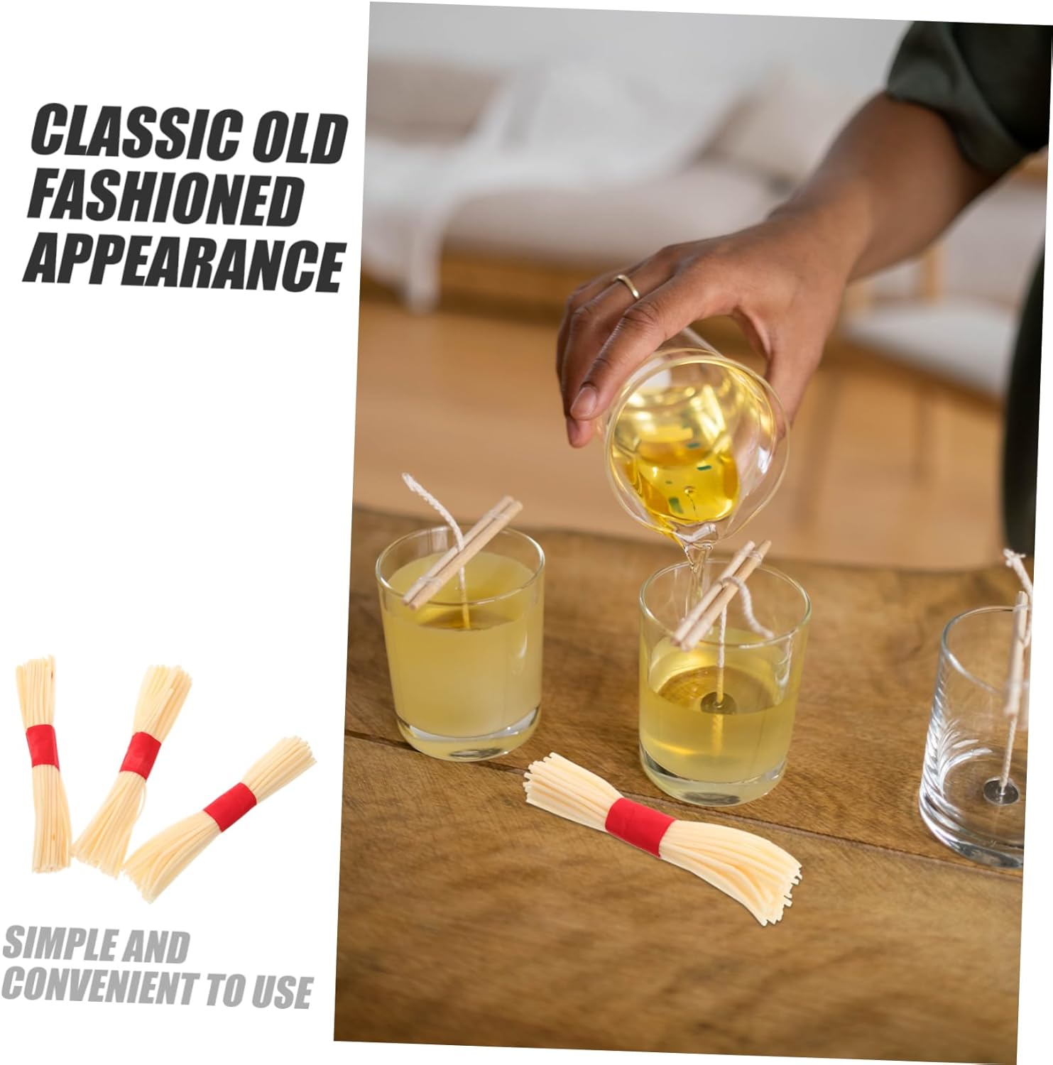1200pcs Multipurpose Oil Lamp Wicks Replaceable Wicks for Candle for Butter Lamp Making Easy to Use