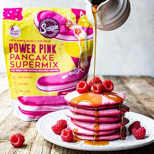 Miniatura 4 de Suncore Foods Power Pink Pitaya - Mezcla para panqueques y waffles, sin OMG, 20 onzas (paquete de 1)
