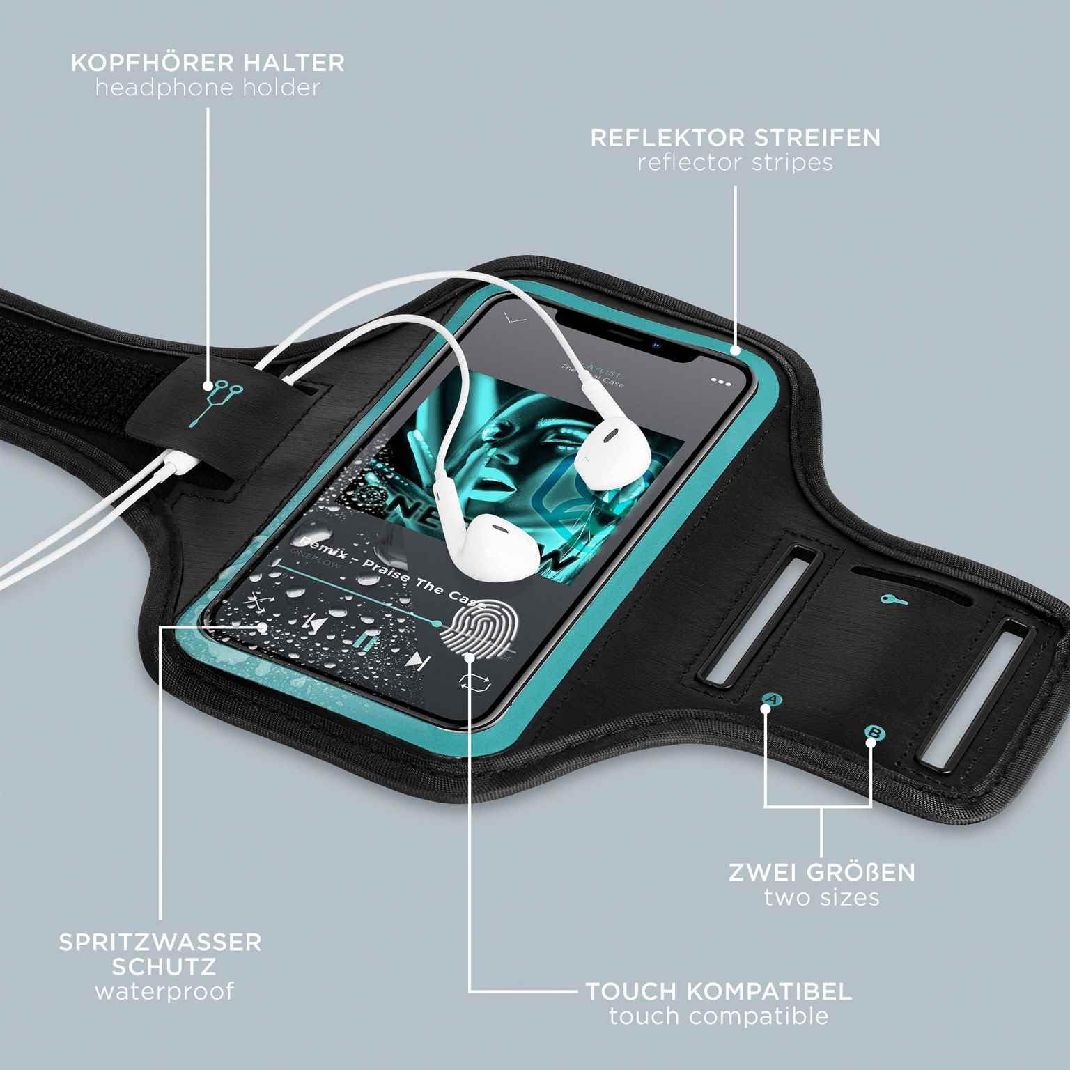 ONEFLOW Sportarmband Für Google Pixel 8 Pro - Handyhalterung Für Joggen & Fitness, Wasserabweisend Mit Touchfenster