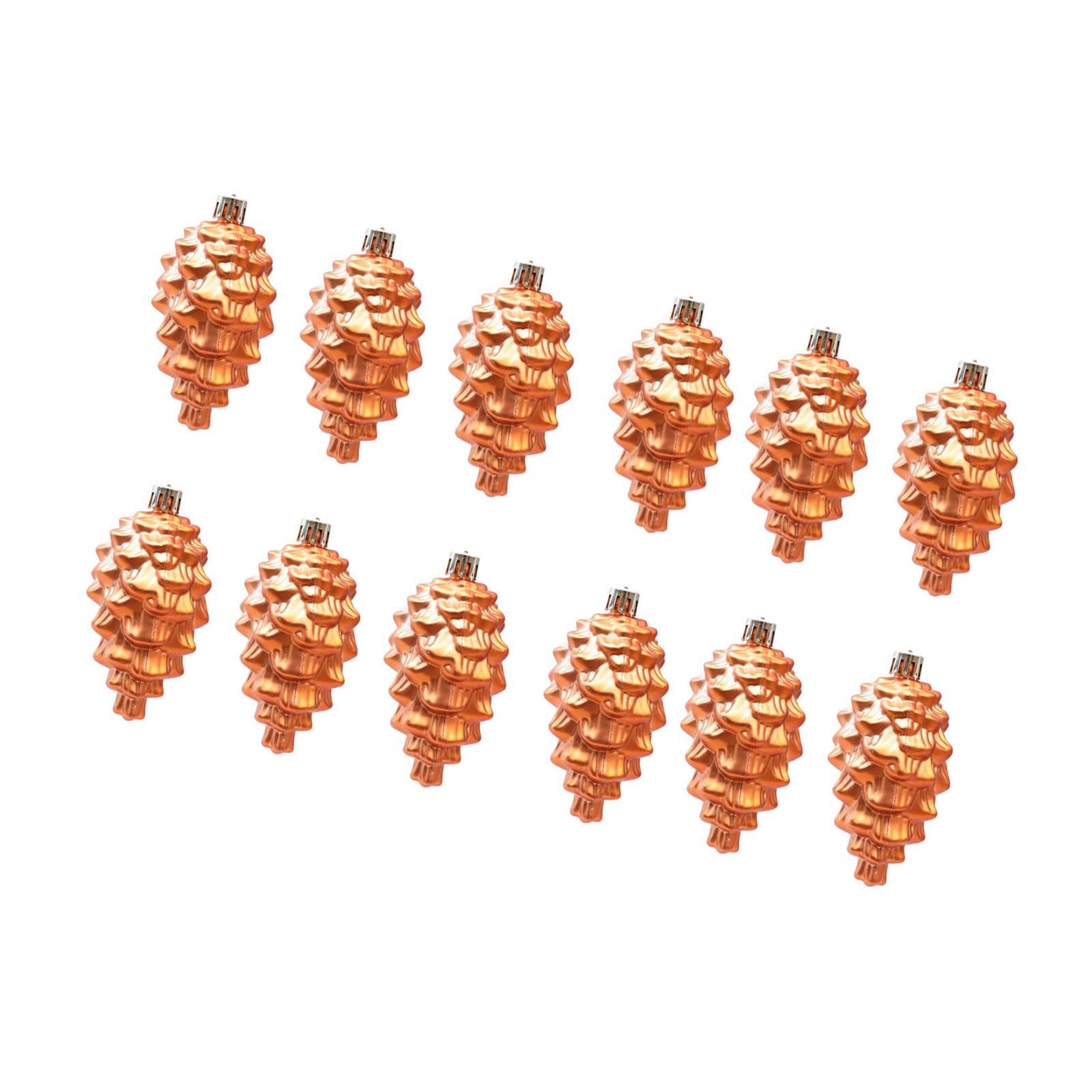 Kalttoy Of 2 Pinecone Christmas Tree Ornaments Glossy Color Finish Creative Shape Holiday Decoration for Home Party Festival Pinecone Decoration