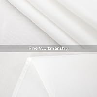 Homaxy Vízlepergető Asztalterítő Len Hatású 140x200 cm Fehér Mosható Foltálló Lótusz Effekt Asztalnemű 3