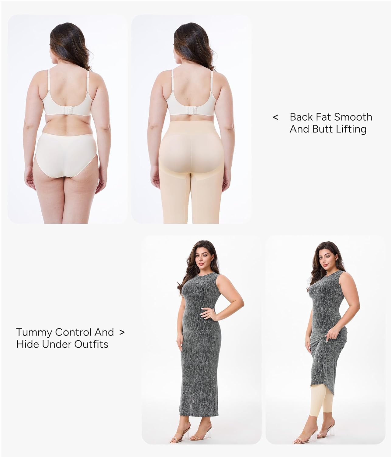 Nebility Seamless Shapewear for Women Tummy Control Butt Lifting Shapewear Thigh Slimmer Light Shaping Footless Tights - Image 7