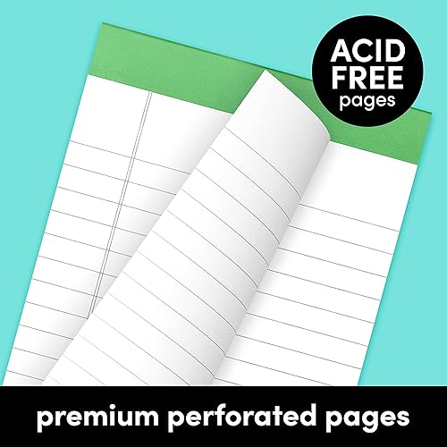 Miniatura 3 de PAPERAGE Almohadillas legales forradas (arcoíris), paquete de 6, 50 hojas cada uno, rayas anchaslegales, blocs de notas, papel, 5 x 8 pulgadas