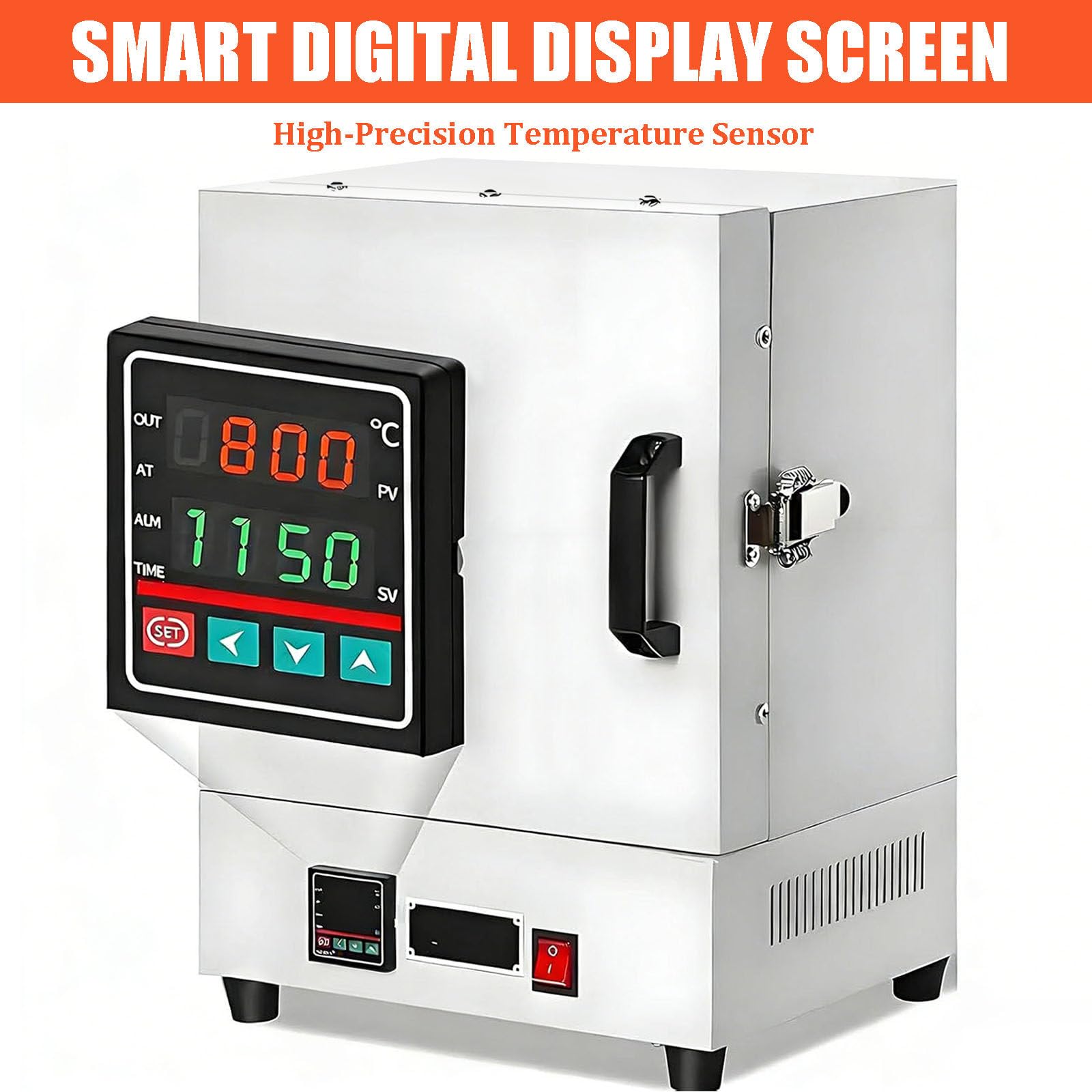 Horno Ceramica para Cerámica/Joyas - Horno Eléctrico para Cerámica 1150°C con Pantalla Digital & Calentamiento 4 Lados - para Estudio Hogar, Pequeñas Series, Desencerado, Recocido