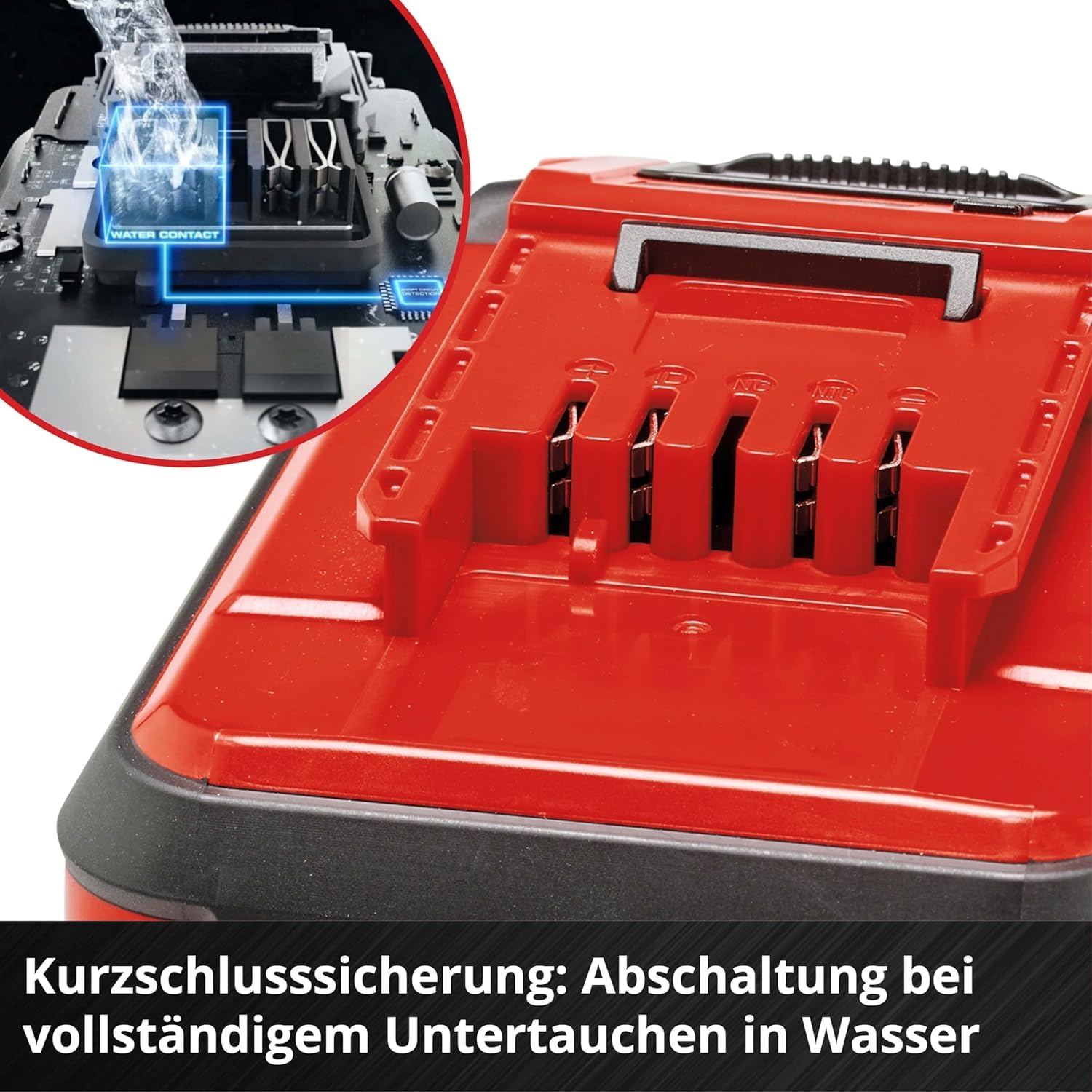 Original Einhell 18V 4,0 Ah Sealed Power X-Change Plus (18 V Akku, Wasser- & staubgeschützt, Schutzklasse IP57, universell verwendbar für alle PXC-Geräte, ohne Ladegerät)