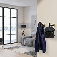 Vista 3 de NearMoon Ganchos para toallas de baño, soporte para bata de acero inoxidable 304, gancho resistente para baño, sala de estar, hotel, cocina, garaje