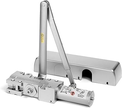 Dynasty Hardware Door Closer, Grade 1 Heavy Duty Commercial Hydraulic Closer, Self-Closing, Adjustable Spring Size 1-6, ADA Compliant, Surface Mount, Sprayed Aluminum, Series 4401