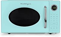 Vista 19 de Nostalgia Retro - Horno microondas de 0.7 pies cúbicos, 700 vatios, tamaño de encimera con plato giratorio de vidrio, cerradura de seguridad