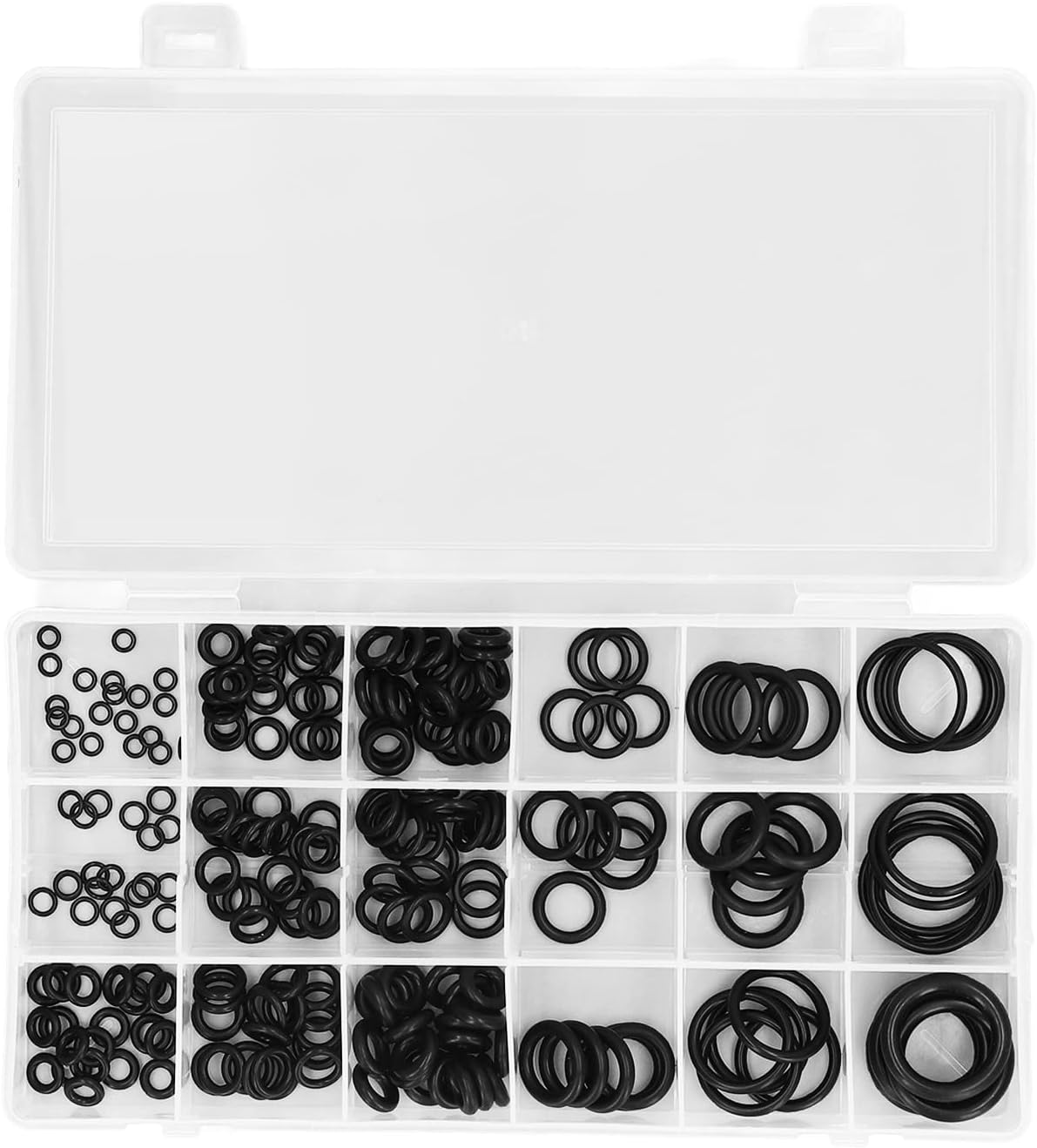 225 Piezas NBR O Ring Kit 18 Tamaños O Rings Kit Surtido para Plomería
