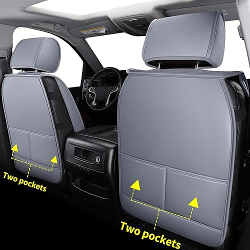 Miniatura 3 de LUCKYMAN CLUB Chevy SilveradoSierra X04-S3 Funda de asiento delantero, compatible con 2007-2025 15002500HD3500HD Tripulación, regular,
