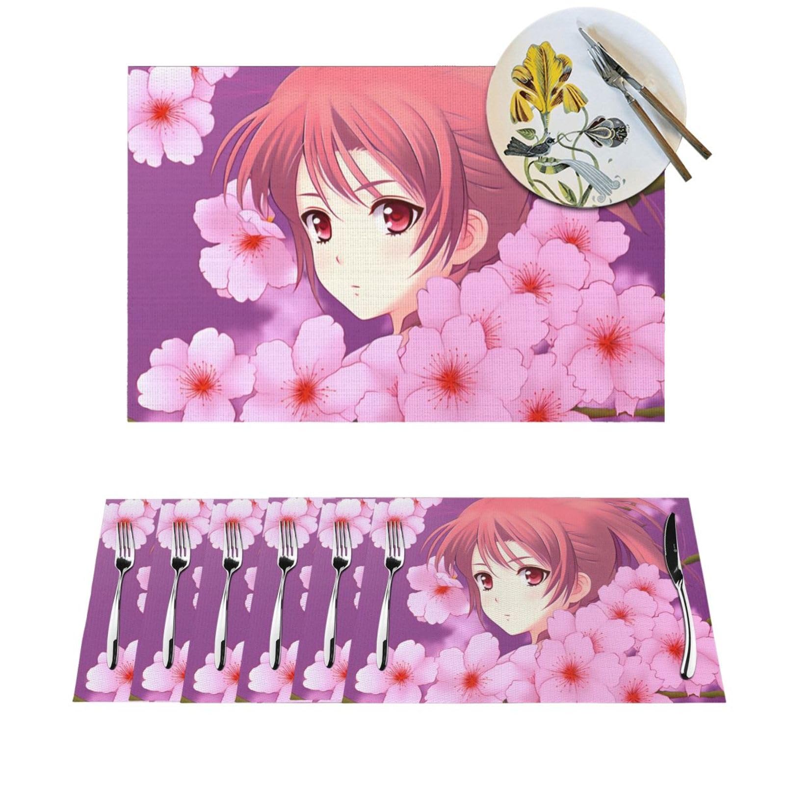 Sets de table rectangulaires en PVC lavables résistants à la chaleur pour cuisine