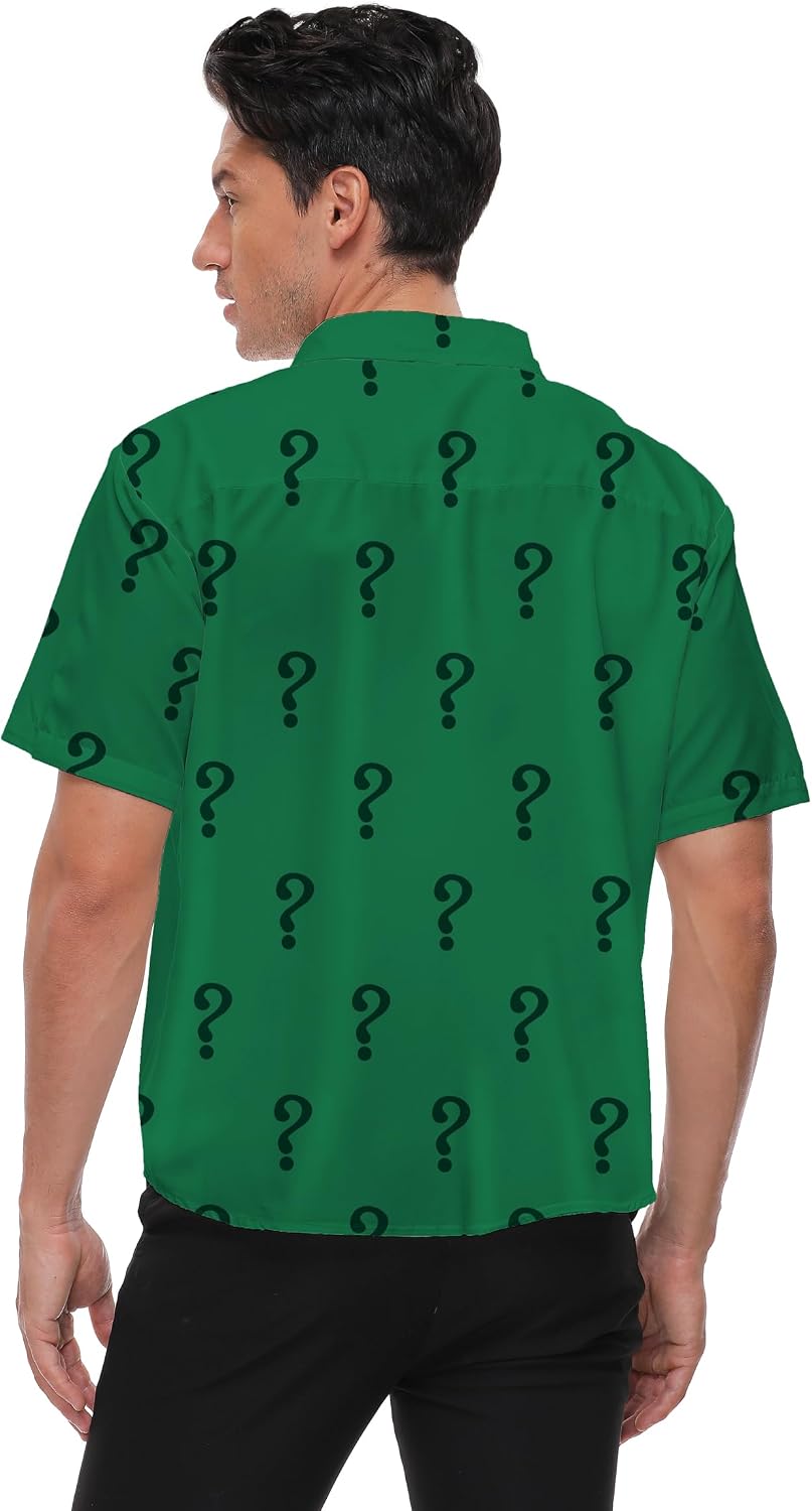TMSD Men’s St Patricks Day Irish Button Down Tropical Short SleeveShamrock Beach Hawaiian Shirt