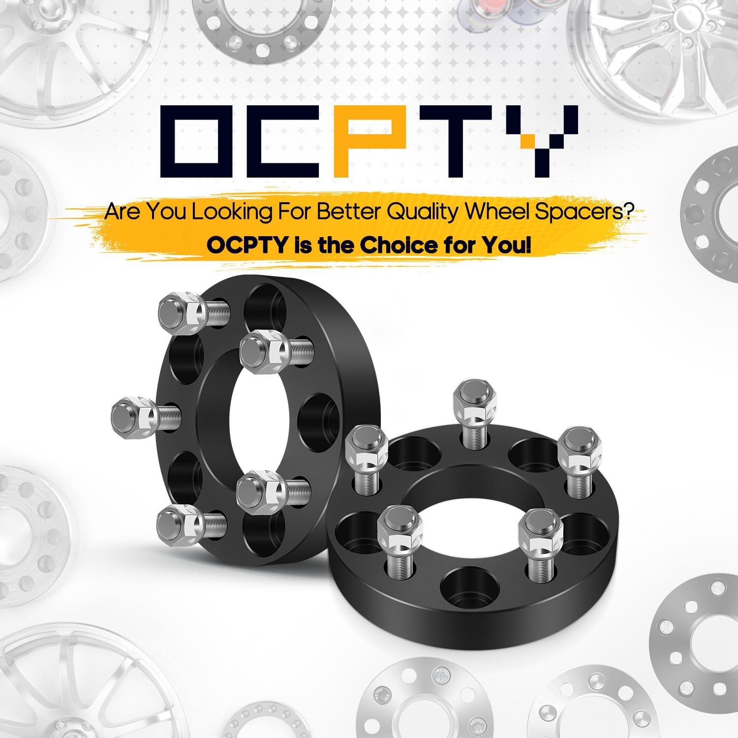 OCPTY 2PCS 1" Wheel Spacers 5x4.5 to 5x4.5 Wheel Adapters 5x114.3 to 5x114.3 Bore 73mm fits for RSX NSX CL TSX TL RL for rav4 Pickup with 12x1.5 Studs 5 Lug Wheel Spacers