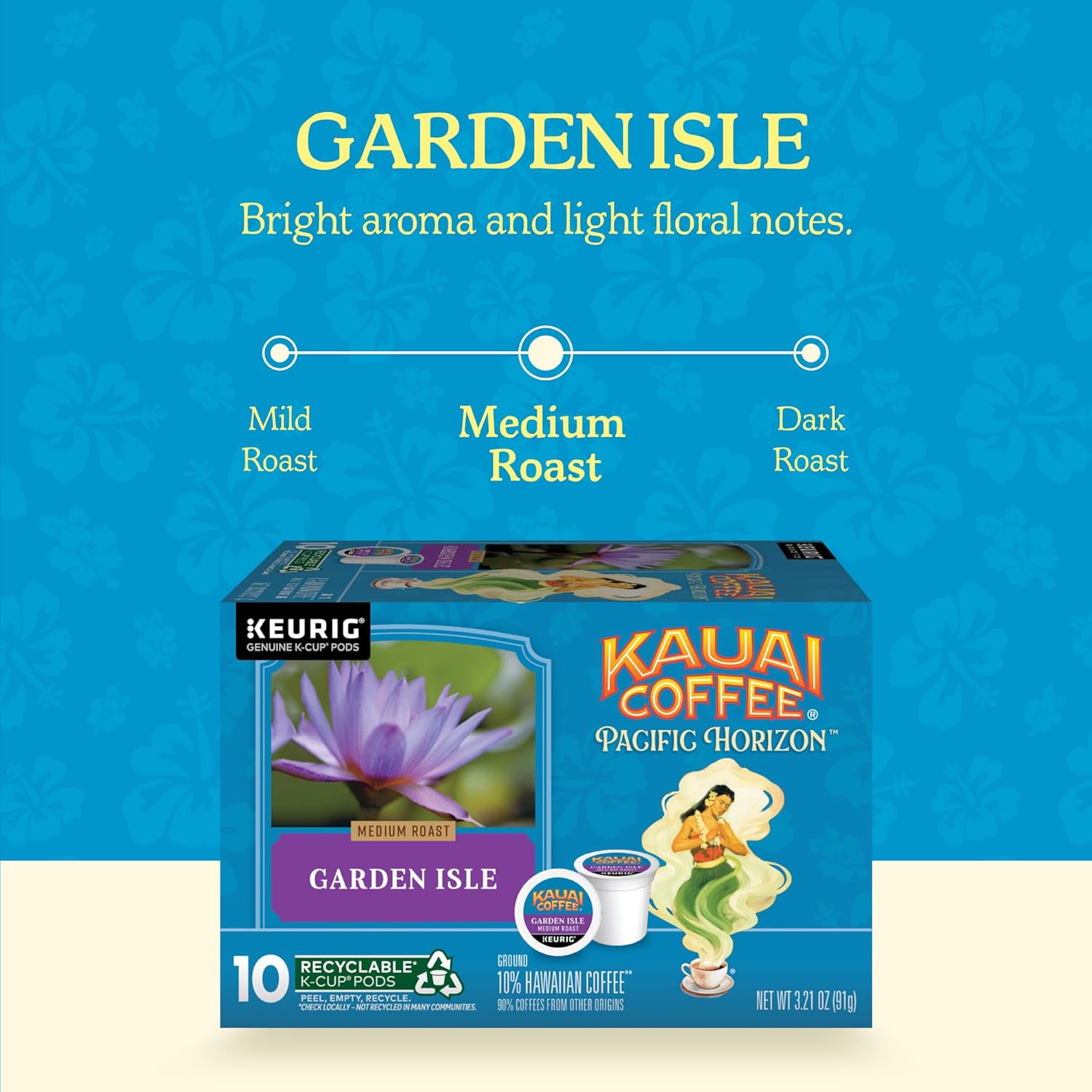Kauai Coffee Garden Isle Medium Roast - Compatible with Keurig K-Cup Brewers, 10 CT (Pack of 6) - Image 3