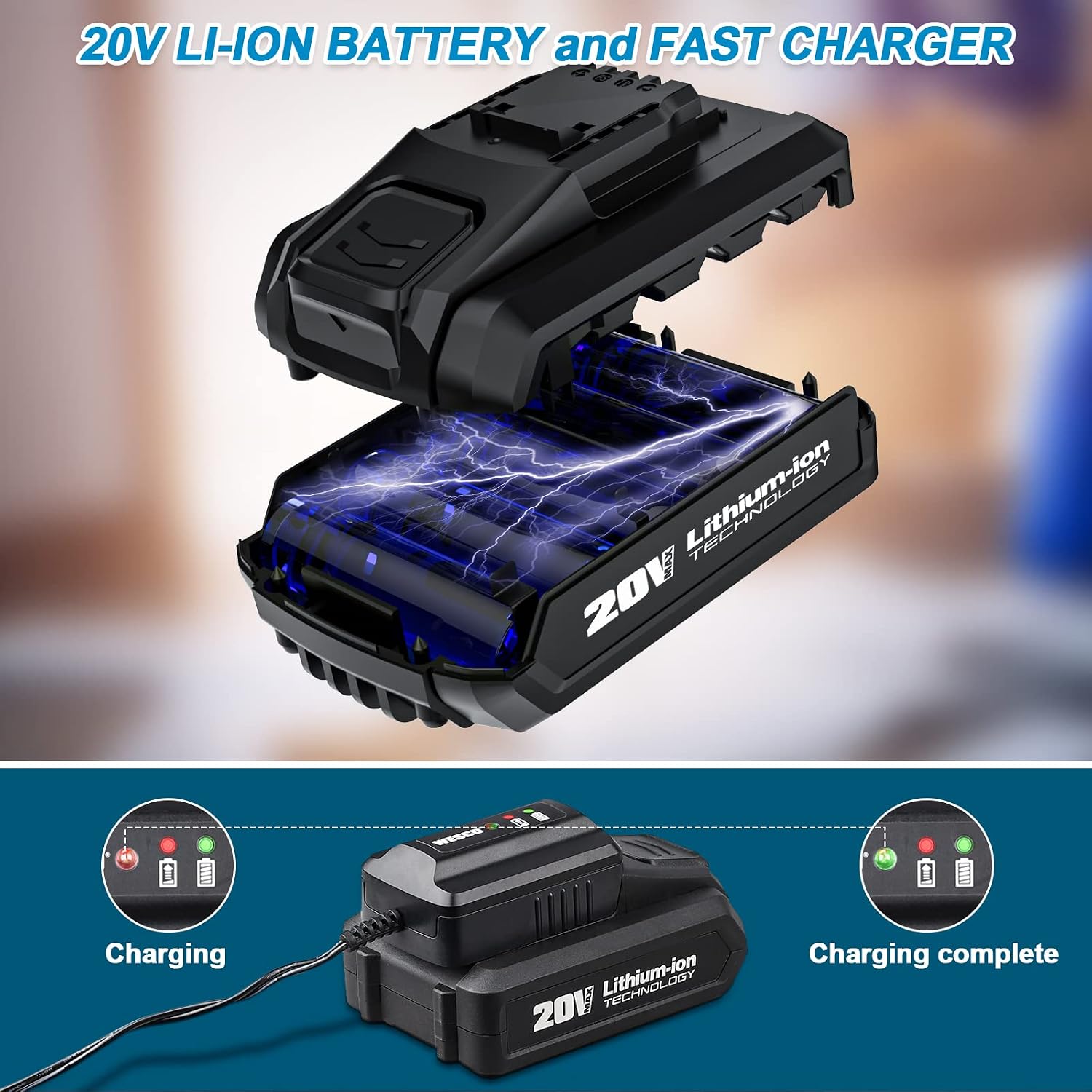 Holiday Deals 🛒 POWER Cordless Drill 20V, WESCO 20V Max Lithium-lon Power Drill Driver Cordless Screwdriver, 1 x Li-ion Battery, 21+1 Torque Setting, 3/8 inch Keyless Chuck,Variable Speed and LED light, Fast Charger 🔥 POWER Cordless Drill 20V, WESCO 20V Max Lithium-lon Power Drill Driver Cordless Screwdriver, 1 x Li-ion Battery, 21+1 Torque Setting, 3/8 inch Keyless Chuck,Variable Speed and LED light, Fast Charger