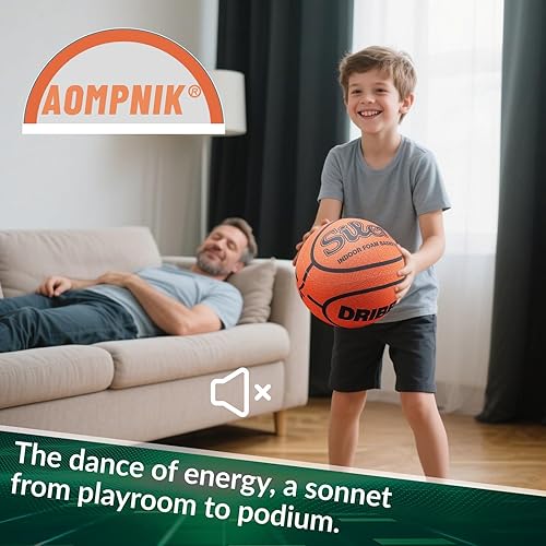Miniatura 7 de Baloncesto silencioso tamaño 7 - Bola de baloncesto silenciosa de ensueño ranurado, bola de interior con forma de poliuretano profesional para