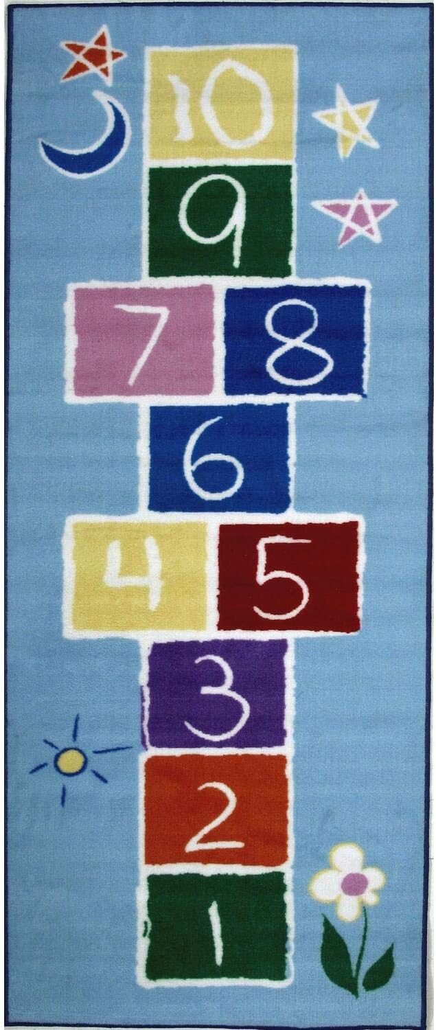 Fun Recreational Rug Amazon.com: Fun Rugs Fun Time Collection Primary Hopscotch Area Rug ...