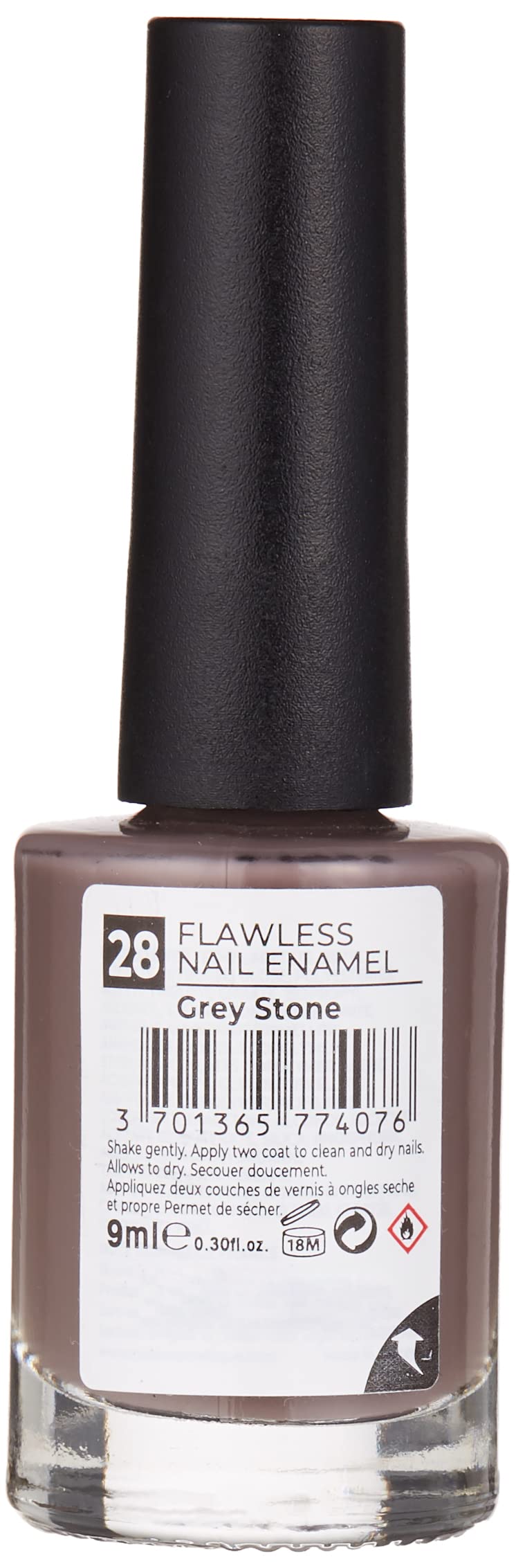 Note Cosmetics Nail Flawless Oje 28 Grey Stone, Gri