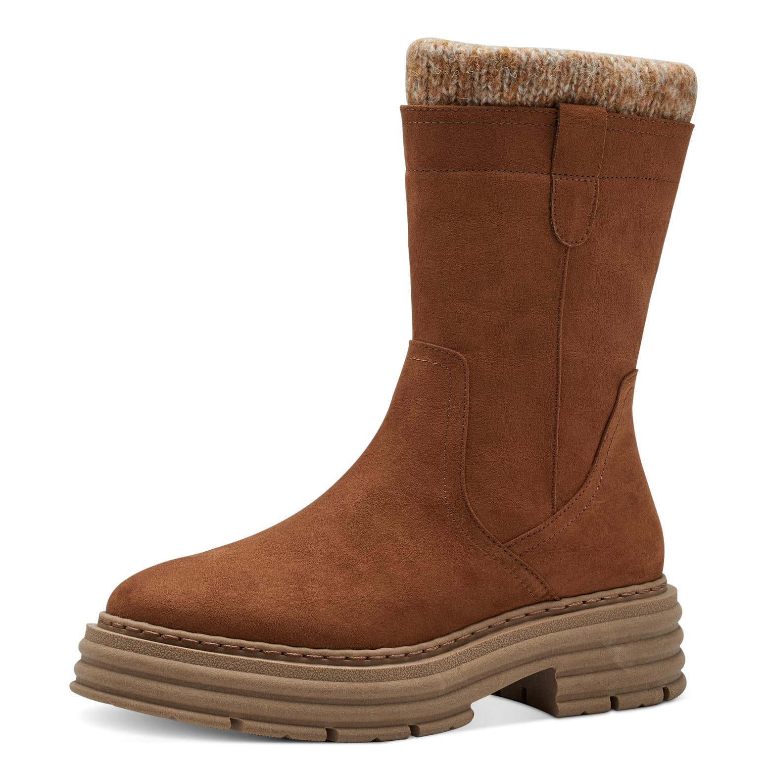 MARCO TOZZI Women's 2-25492-41 Boot Flat, Nut Comb, 5.5