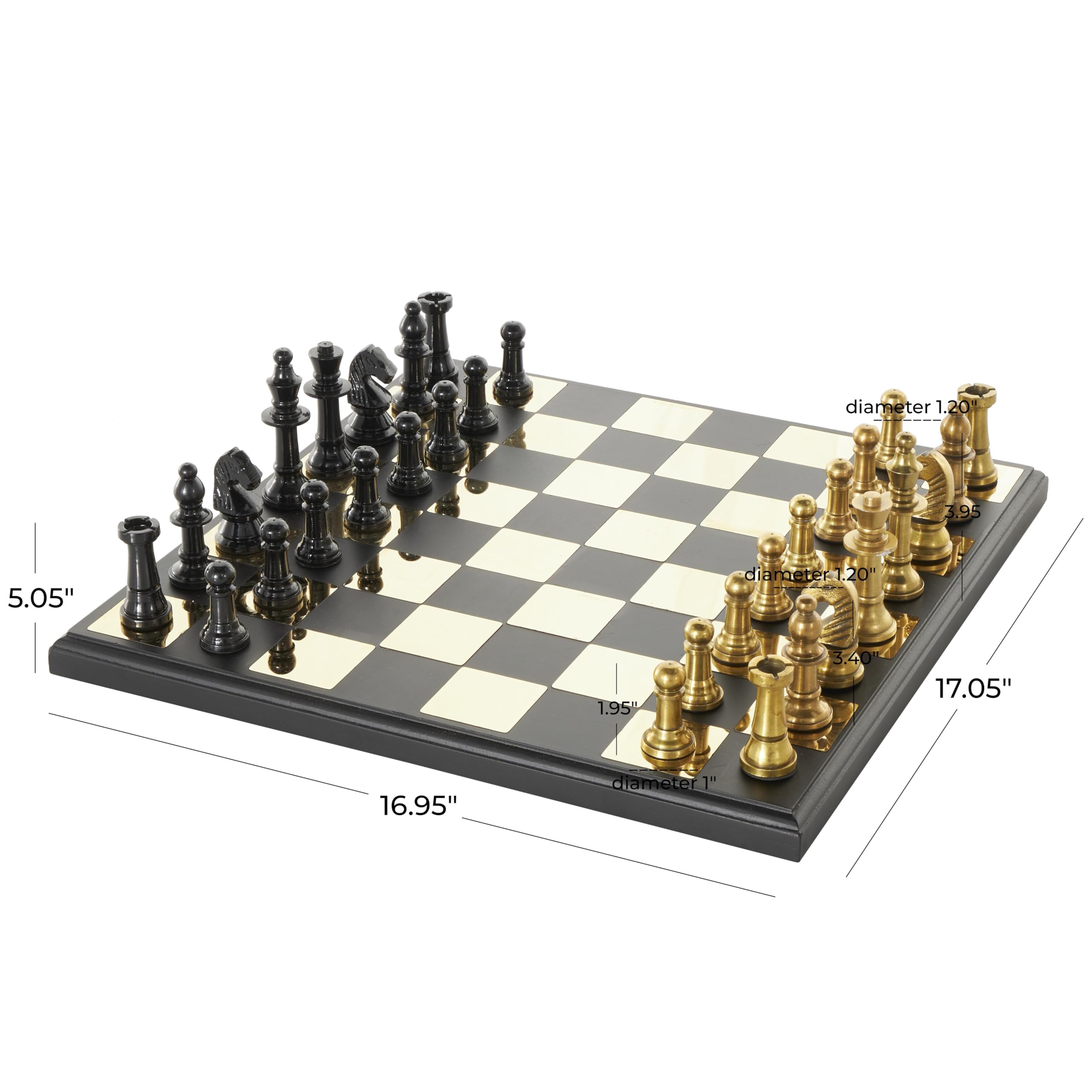 Amazon.co.jp: Deco 79 アルミニウムメタルチェスゲームセット、17