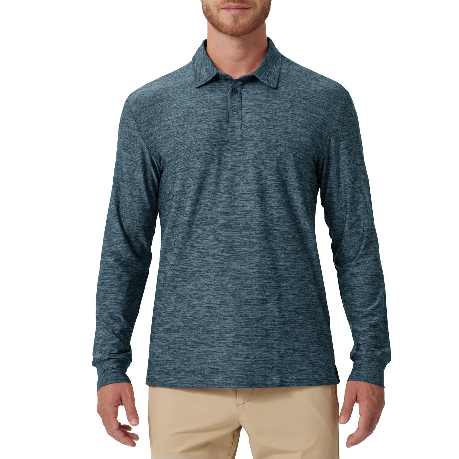 NAVISKIN Herren-Polo-Shirts, schnelltrocknend, LSF 50, lang- und kurzärmelig, feuchtigkeitsableitend