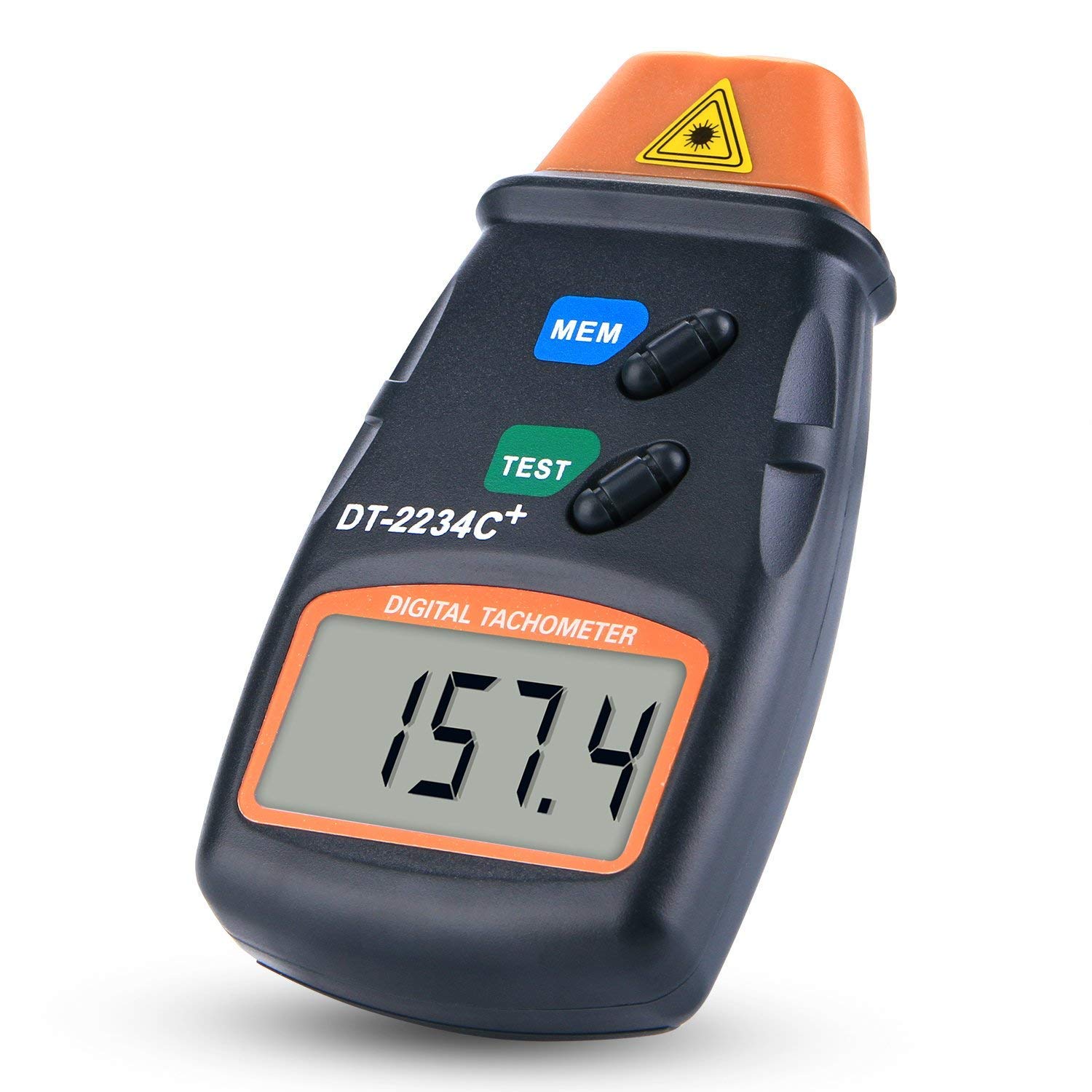 QUMOX Calibro di velocità del Motore del Tester del tachimetro di RPM del tachimetro della Foto dell'affissione a Cristalli liquidi del Contatto di Digital del Contatto