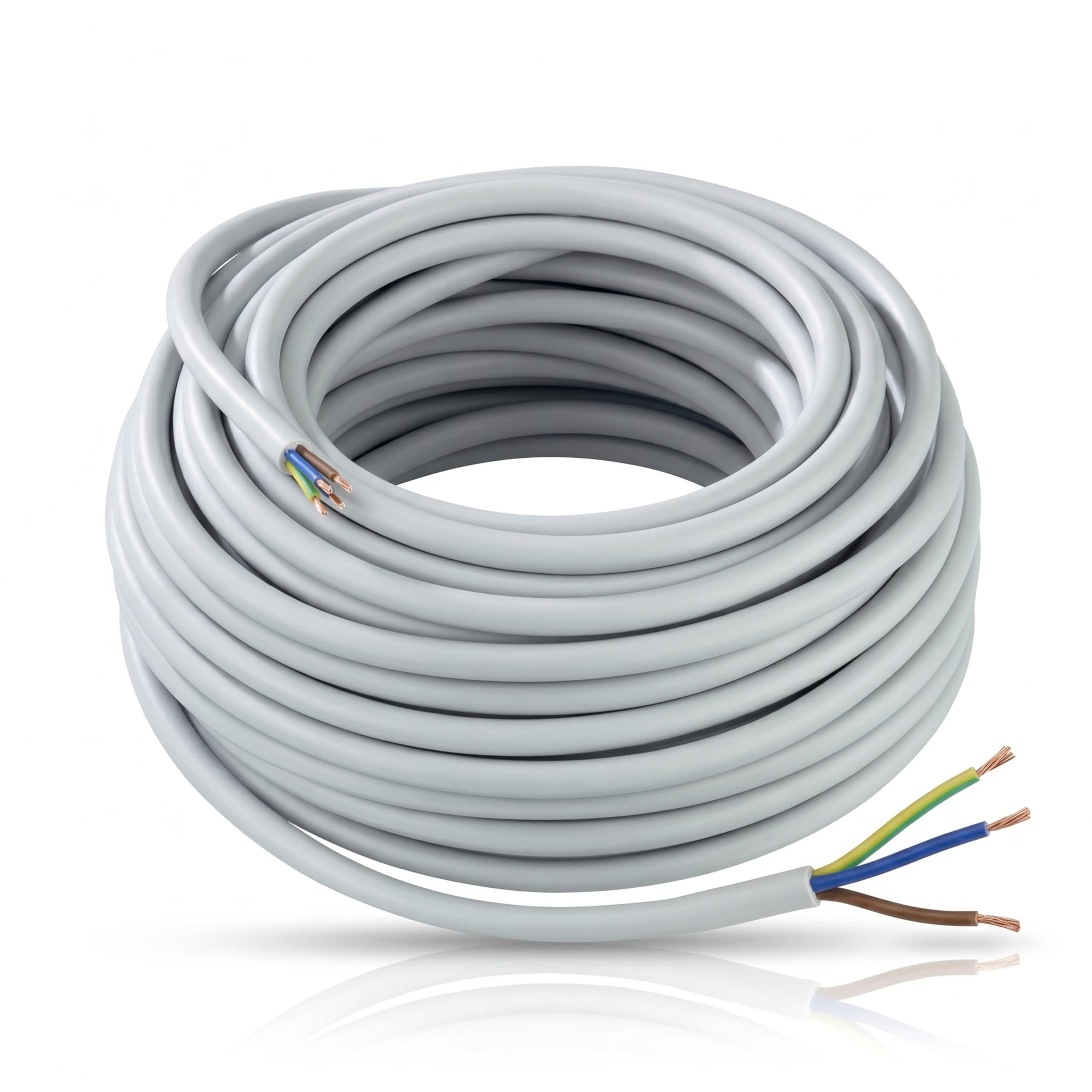 Cospex Flat 3 Core Copper Wires and Cables 1.5mm for Domestic and Industrial Electric Connections up to 1500 watts (Assorted Color) 10 Meter(with 1 year replacement warranty)-image-29
