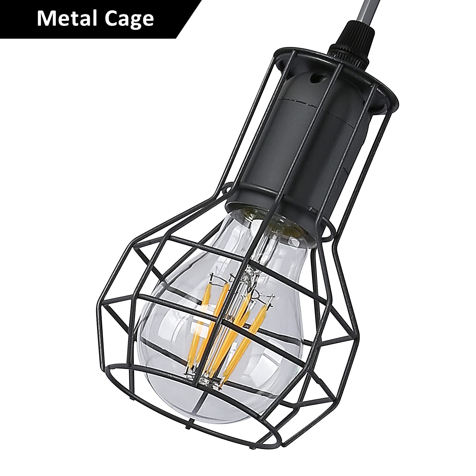 Modern Industrial Plug in Cord Cage Wall Lamp Lift Pipe - Image 2