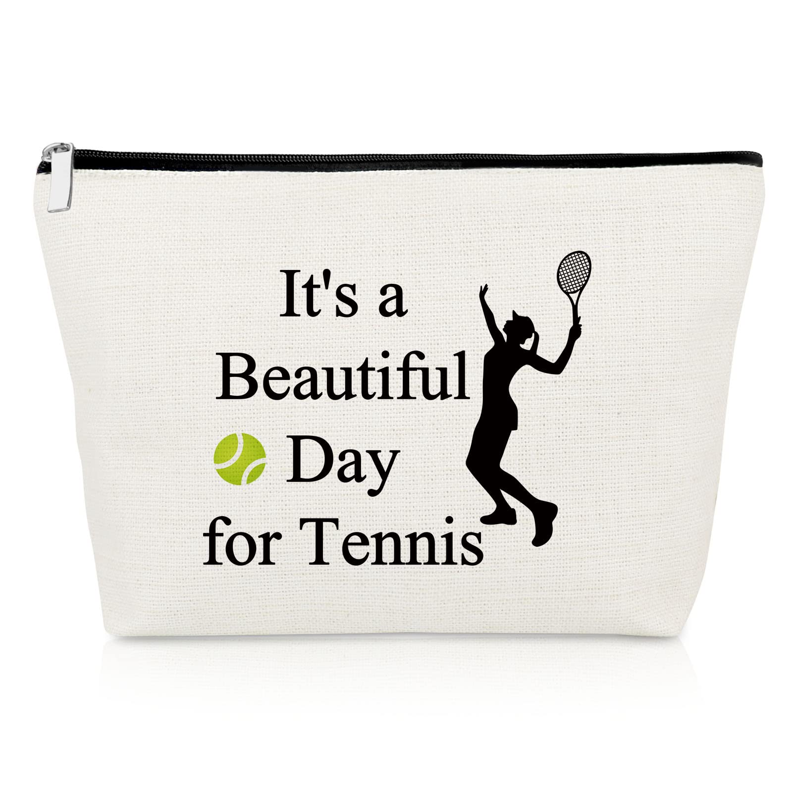Tennis Lover Gift Makeup Bags Tennis Player Gift for Women Sports Lover Gifts for Women Tennis Team Gifts for Tennis Lovers Inspirational Birthday Gifts for Friends Tennis Fan Travel Cosmetic Pouch