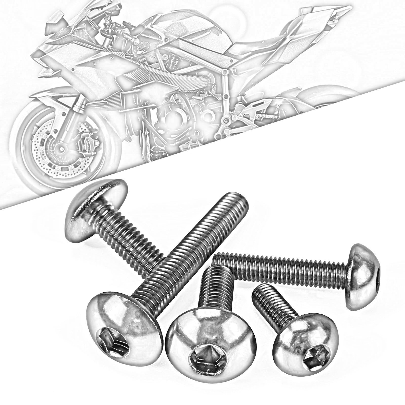 Viti per Carrozzeria Compatibile con Aprilia M5 M6 Parti Generali Moto Bulloni Viti Dadi Parti Automobilistiche 253 Pezzi Bulloni Moto Viti Rondelle Clip Carena per Kit Bulloni