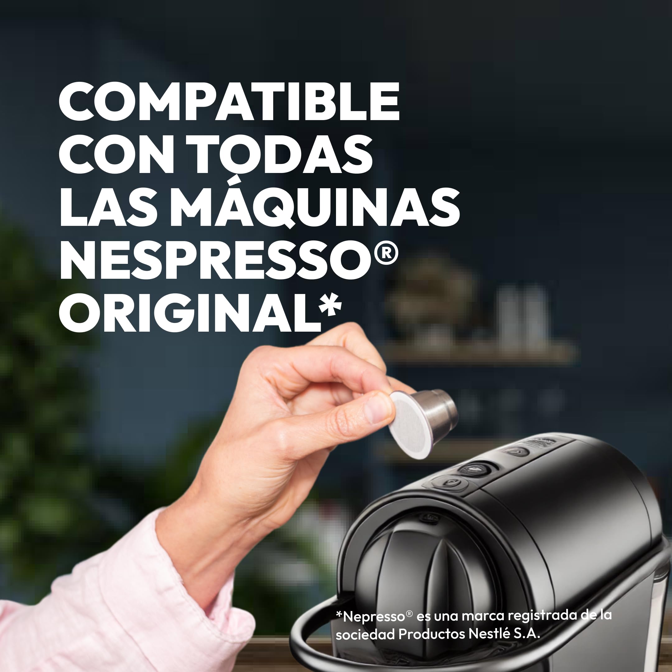 CAPS ME - Kit Completo de Cápsula Recargable para Nespresso Original (1 Agitador + 3 Cápsulas Reutilizables de Acero Inoxidable + 48 Tapas de Papel + Café Premium) - Regalo Económico y Ecológico.