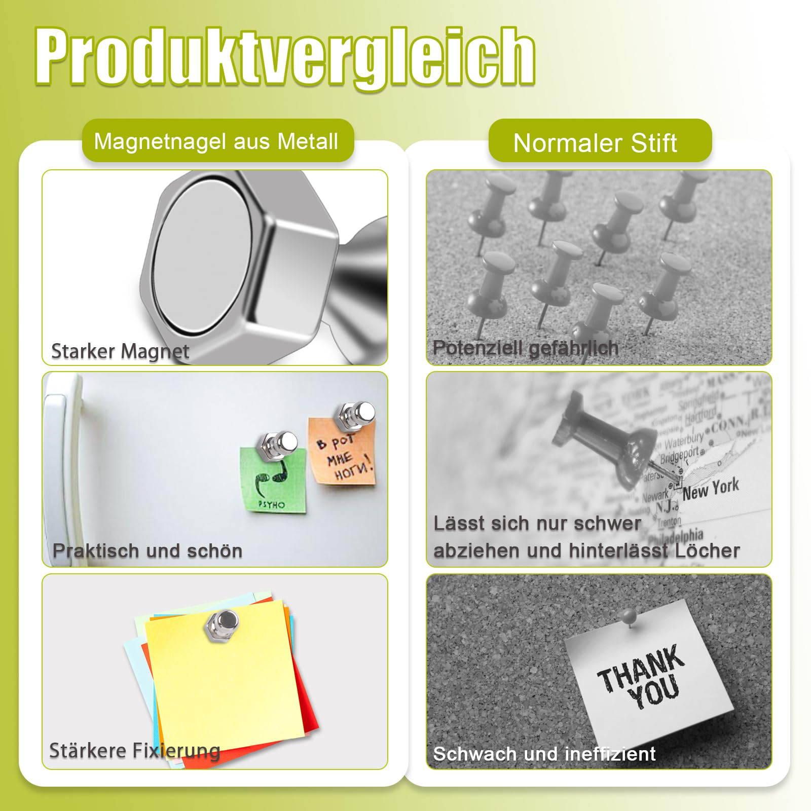 AiQInu 34 Stück Magnete Stark Klein, Neodym Magnet Extra