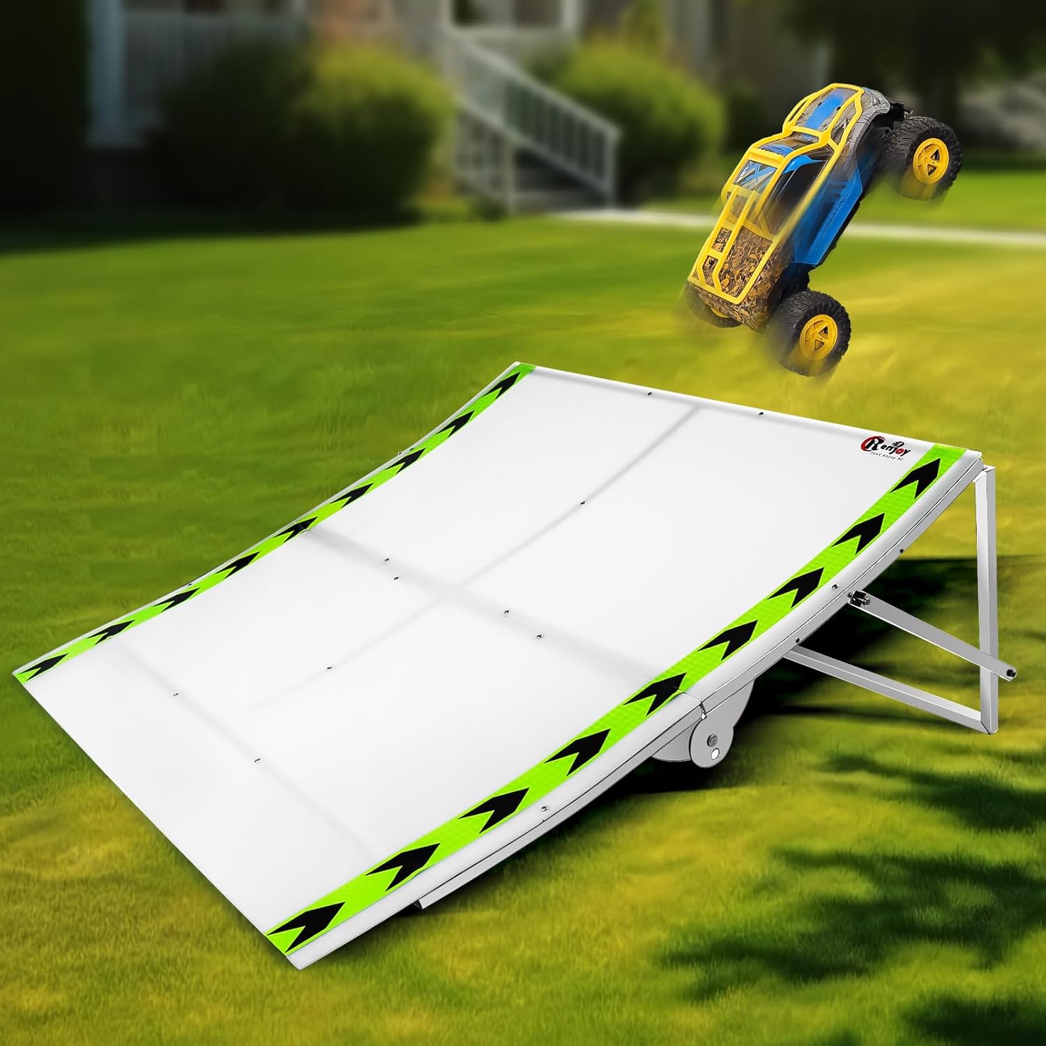 RC Car Jump Ramp Takeoff Board RC Stunt Playset for 1/5 1/8 1/10 1/12 1/14 1/16 1/18 1/24 Remote Control Car, 100 * 100 * 40cm