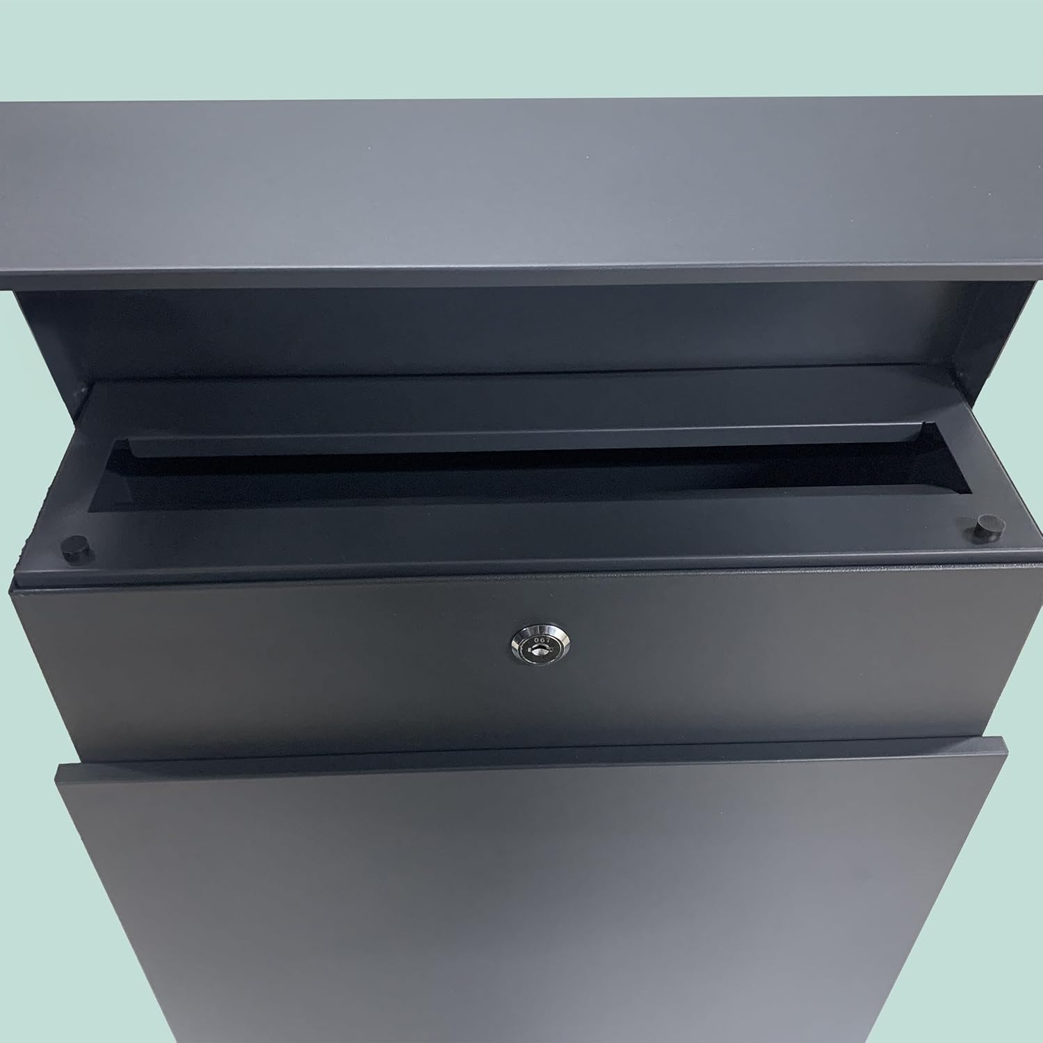 Relaxdays Standing Letter Box, Modern Design, H x W x D: 111 x 39.5 x 14 cm, Weatherproof, 2 Keys, Post Box, Anthracite