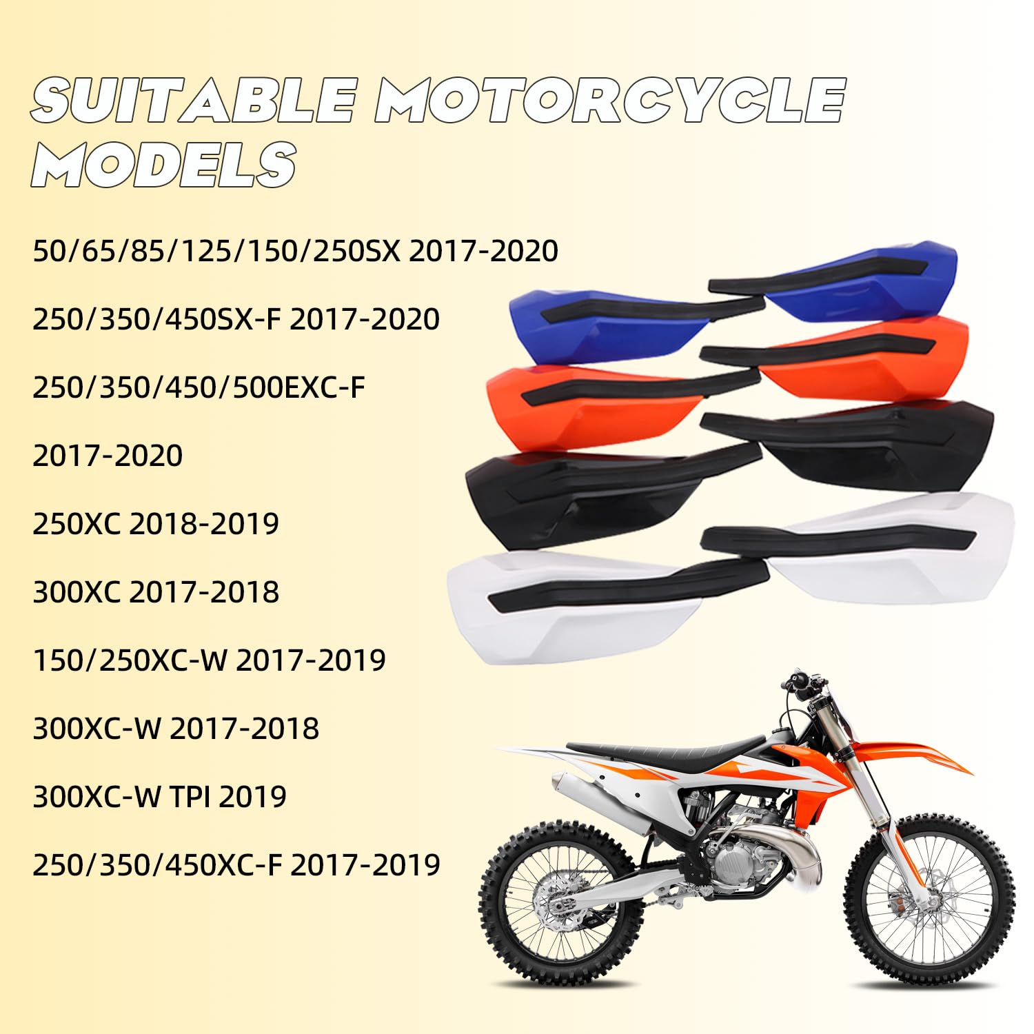 JFG RACING Paramani Moto, Paramani Motocross 125 Paramani per KTM SX SXF EXCF 50 65 85 125 150 250 350 450 500 2017-2020 XCW XCF XC-Arancia