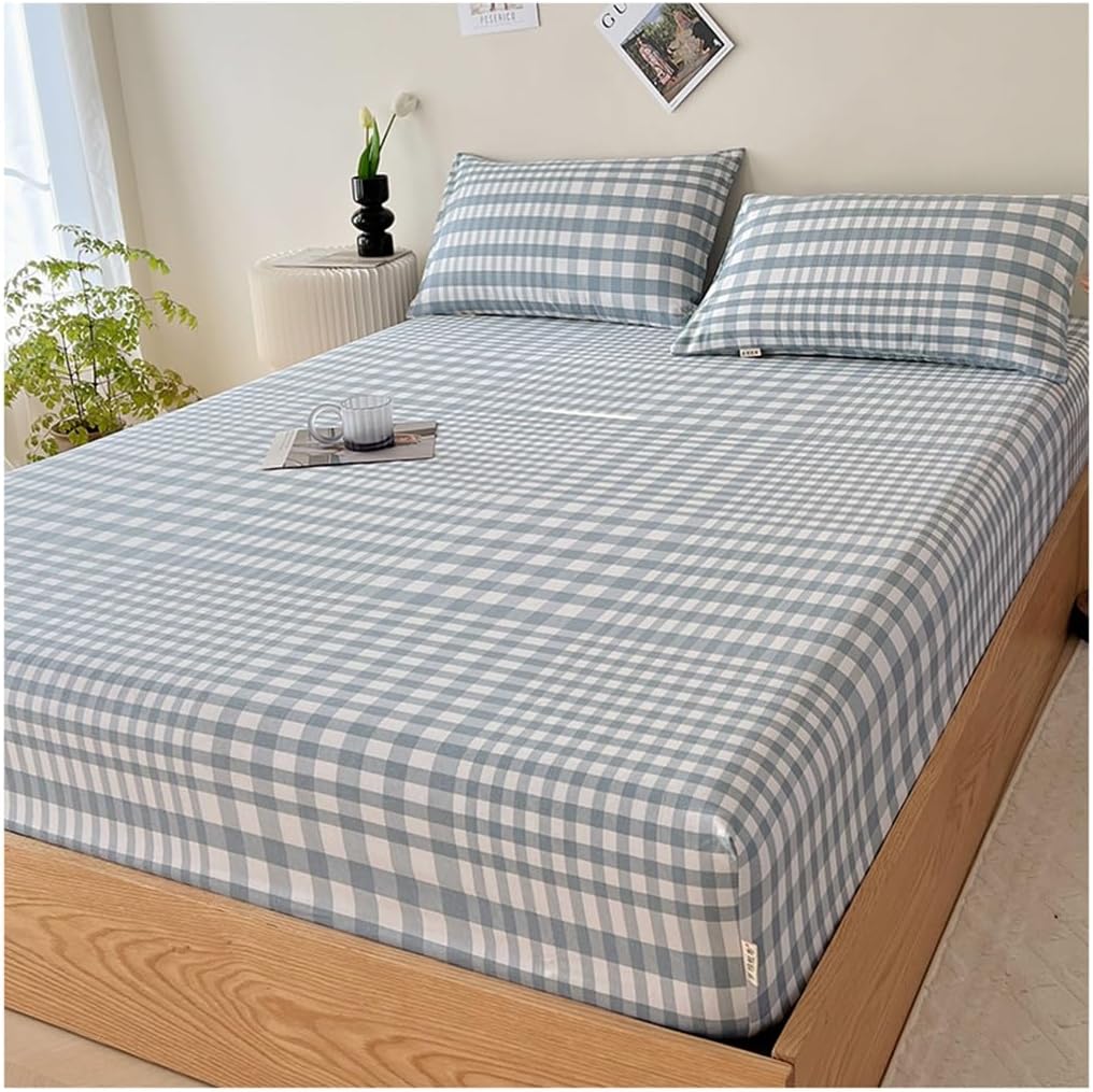 Fitted Sheet 100 Cotton Mattress Cover Fresh And Cool Durable Bedding