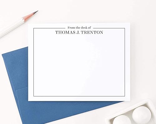 Miniatura 3 de Personalized Stationery For Men or Women, Personalized From the Desk of Stationary Set, Professional Stationery with Envelopes, Your Choice of