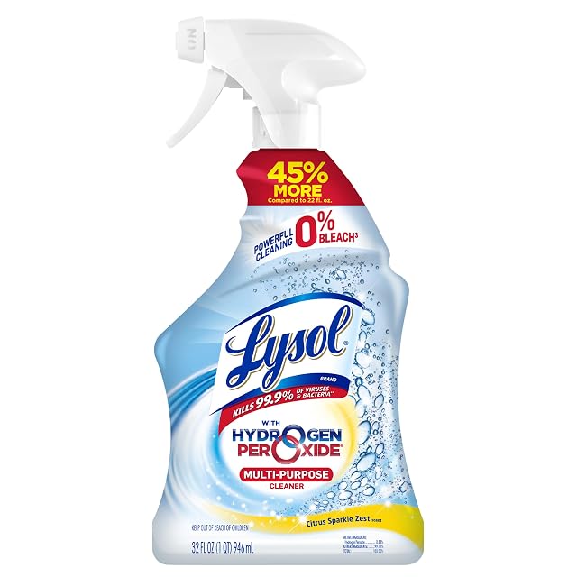 Lysol Cleaner Hydrogen Peroxide Multi-Purpose Cleaner Spray Citrus 32 Fluid Ounce