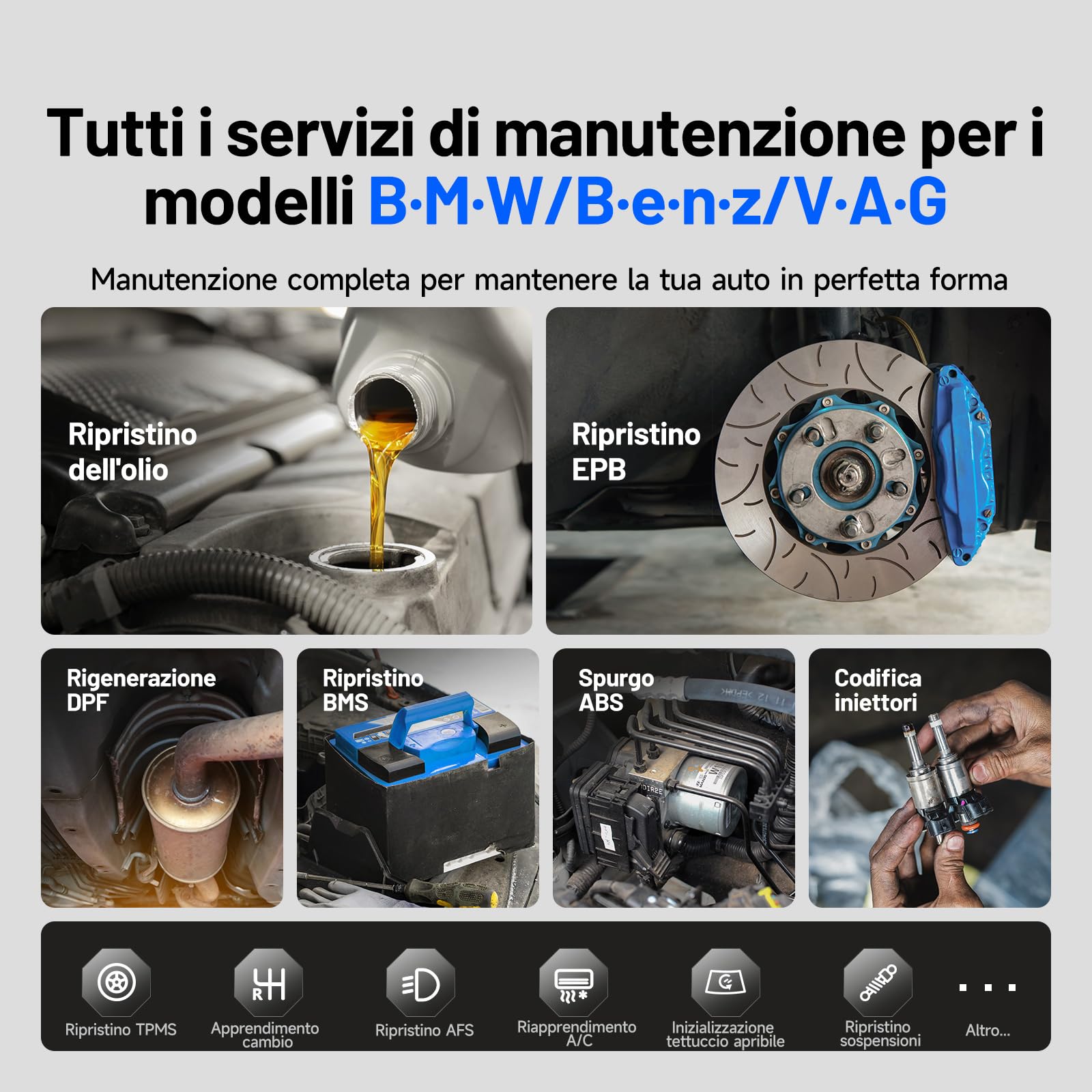 TOPDON ArtiDiag EU, Diagnostic Multimarca Completo per BMW/Benz/VAG, Scanner Bidirezionale, Codifica ECU Online, Tutti i Servizi di Manutenzione, Aggiornamenti Gratuiti a Vita