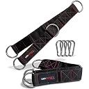 "Leosportz? Gym Cable Attachment Straps for Heavy Workout (Pair) - Versitle Weight Lifting Straps | Extension for Handles, T-Bar Rows, Cable Machines, Attachments, Pullup Bars (Straps with 4 Hook)" gallery image
