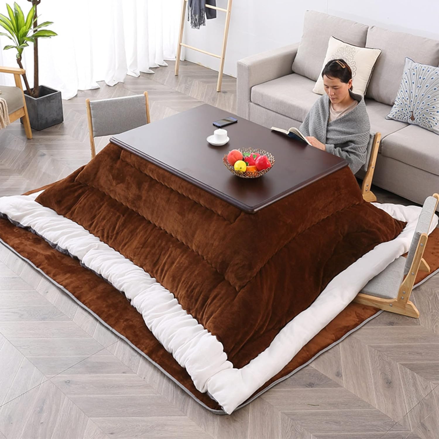 Japanese Table Kotatsu Blanket Korean Stove Desk for Floor