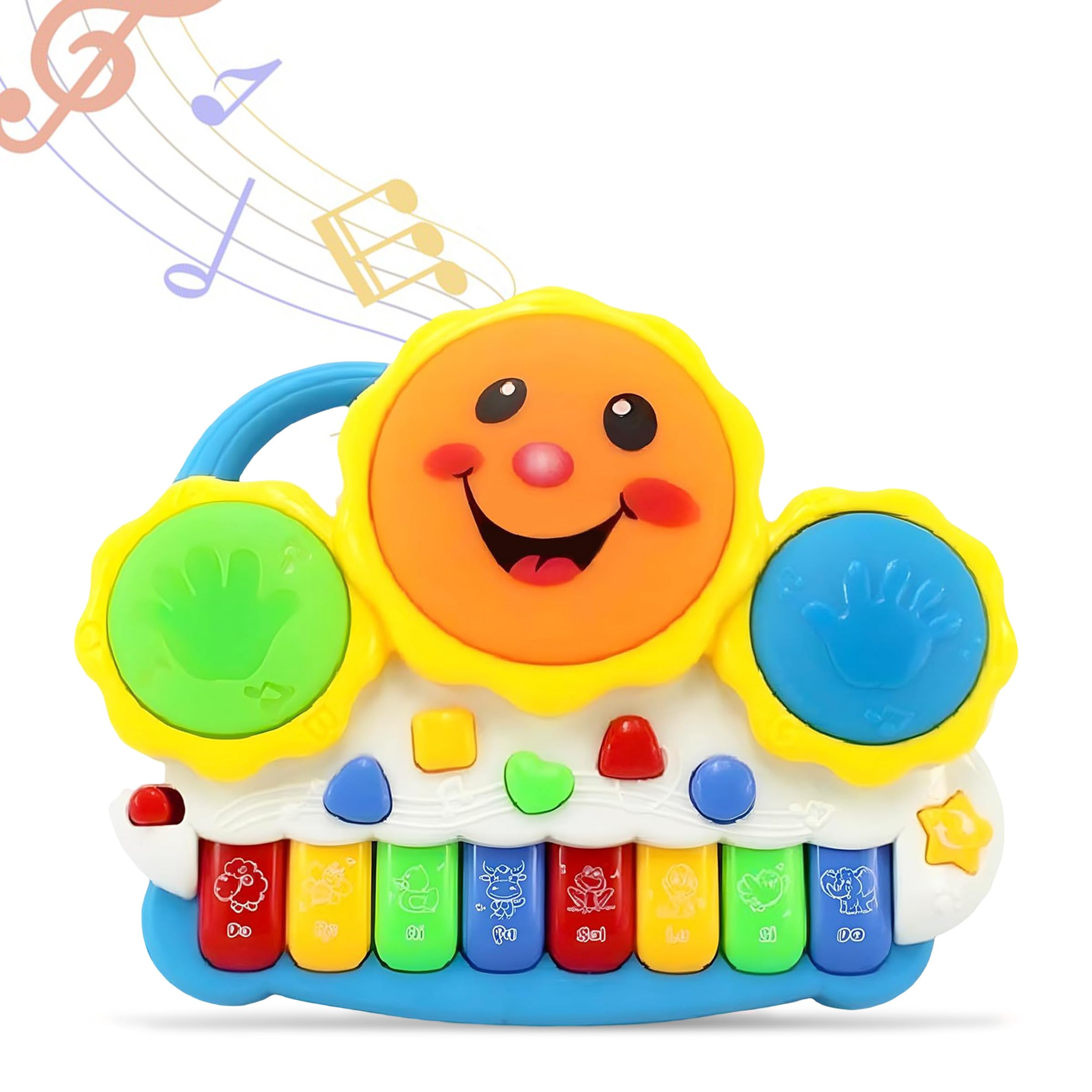 Toyshine Drum Keyboard Musical Toys with Flashing Lights
