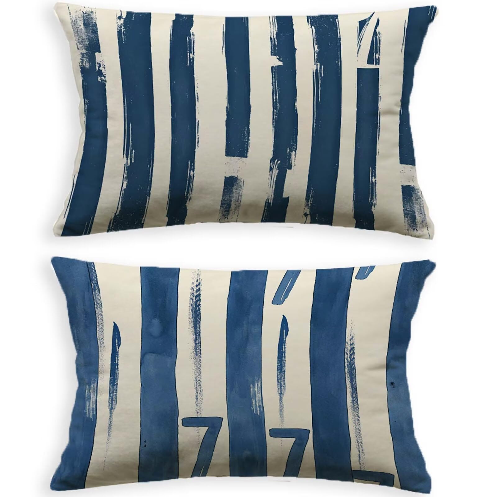 Housse de coussin 70x90cm bleu marine : Rénovez votre canapé usé avec style